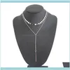 Girocolli Collane Pendenti Gioielli Girocolli Gioielleria moda donna Colar 1Pc Collana in argento placcato oro semplice europeo multistrato Bar Moneta