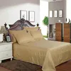 Sheets & Sets 100% Cotton El White Bedsheet Bedding Flat Sheet Case Luxury Satin Strip Bed Line 17 Colors Available