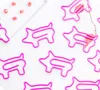 ファイリング製品かわいいピンク紙クリップ漫画豚フラミンゴ形の金属計画者クリップブックマークは学校の事務用品を供給します