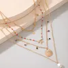 Collares de mujer colgantes estrellas cuentas coloridas perla 18k dorada de oro colaboradoras collar de moda regalo de joyería