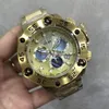 Hélice de réserve invaincue modèle 28548 chronographe lumineux diamètre 52,5 mm en acier inoxydable montre à quartz pour homme