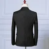 Men's Suits & Blazers 2021 High Quality Men Business Dinner Coat Stripe Slim Fit Wedding Male Groom Tuxedos Suit Jacket Pants Vest 3 Pcs Set