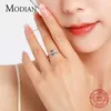 925 Sterling Silver Regulowany 6-9 Mermaid Elegancki Ring Finger Proste Original Design Fine Jewelry Dla kobiet Present 210707