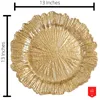 Diskplattor 6st Gold Round 13 Plastic Charger Plates Plate Chargers For Party Dinner Wedding Elegant Decor Place SE222Z