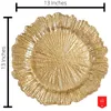 Dishes & Plates 6pcs Gold Round 13 Plastic Charger Plates Plate Chargers For Party Dinner Wedding Elegant Decor Place Se268S