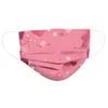 2021 New Adult mask three-layer heart-shaped printing couple type protective melt blown dust masks