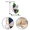 Pins, Brooches Tuliper Butterfly For Women Animal Pendant Enamel Pin Crystal Pearl Broche Femme Party Jewelry Kpop Fashion Korean