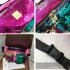 Color Sequins Women's Waist Bag Large Capacity Hip Hop Fanny Pack Multiple Pockets Belt s Female Shoulder Crossbody Chest 2202162251