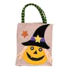 26*15cm Halloween Linen Tote Bag Pumpkin Candy Storage Bags Festive Supplies 4 Styles Halloween Decoration Handbag CYZ3266