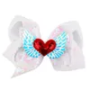 Аксессуары для волос Детский лук для волос Hairpin Heart Bunny Angel Wings Haircls Cute Sevin Bowknot Barlettes Headdress M3538