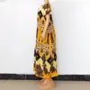 Ethnic Clothing African Dresses For Women 2022 Dashiki Summer Plus Size Ladies Traditional Print Casual Dress With Scarf