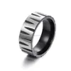 Hip Hop Stainless steel Black Gold Cutting Wedding Rings Fashion Bands for Men Womens fashion jewelry