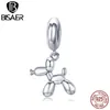Bisaer 925 Sterling Silver Balloon Dog Tools Charms Fantoche Cão Beads Fit Pulseira Beads for Silver 925 Jóias Fazendo ECC981 Q0225