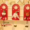 Wesołych Świąt Boże Narodzenie Wieszak Wisiorki Drzwi Tkaniny Rękojeść Wieszaki Znak Na Wakacje Party Home Decor T2I52900