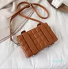 Moda Cinto Decoração Box Saco Feminino Lattice Selvagem Pequeno Quadrado Textura Trendy Messenger Cross Body