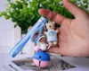 Mix Styles Party Favor Fashion Cute Pet Bear Starbucks Cartoon Keychain Couple Key Ring Pendant gift poduct