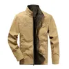 Dimusi Sonbahar erkek Bombacı Ceketler Moda Pamuk Çift Taraflı Palto Rahat Dış Giyim Slim Fit Döner Ceketler Erkekler Giyim Y1122