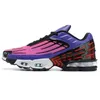 35-45 2021 Hommes Femmes TN Plus 3 Cuir Triple Noir Chaussures de course Tuned Purple Nebula Mesh Blanc Gris Laser Bleu Deep Royal Baskets Baskets