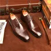 أسترالي نمط جولة تو التحويل الحبوب الكامل جلد العجل حقيقي الأحذية الرسمية الرجال اللباس الانزلاق على حذاء المكتب