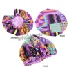 Bonnet de nuit pour enfants, casquettes de sommeil pour petites filles, bande élastique en Satin, Double couche, chapeaux de couchage, Bonnet de douche, couvre-chef africain