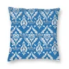 Kudde/dekorativ kudde Delft Blue and White Crowns M￶nster Kasta Cover Polyester Dekorativ vintage kudde
