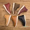 Mens Boots Spring Red Ankle Boots Man Wing Warm Outdoor Work Cowboy Motorcycle Heel Male