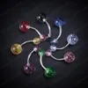 Navel Ring Acrylicベリーピアスステンレス鋼ベリーボタンリングバーオムブリゴセクシースタッド女性ボディジュエリーギフト