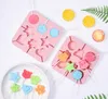 Lollipop Silicone Mold Tray With 20pcs Sticks Kitchen Bakeware Tool Chocolate Hard Candy Lollypop Fondant Mould Cute Shape Pink