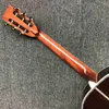 カスタムグランドギターOEM GooOO45ソリッドトウヒのトップアコースティックギター赤い黒檀のフィンガーボードアワビのバインディングの受け入れ