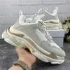 Fashion Triple s Sneakers Classic Casual Shoes Platform Läder Trainer Mens Womens Old Dad Scarpe Mesh Chaussures Toppkvalitet Tennis