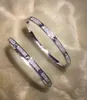 High quality luxury stainless steel gypsophila Bangle narrow double two row diamond charm bracelet free exquisite gift