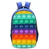 Rainbow Children's Back To School Push Backpack Poppers Bubbles Cartoon Pioneer Junior's Double-layer Schoolbag Autism Stress Relief Shoulder Bags G80FV8X