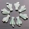 Naturlig kristall opal ros quartz tiger ögon sten charm ängel form hänge för DIY örhängen halsband smycken gör