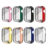 Boîtier de montre en TPU souple de couleur brillante galvanisé avec protecteur d'écran pour Apple iwatch WATCH Series 7 Couverture complète 41 45 mm ont un emballage de vente au détail