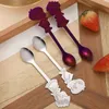 NEWCreative Stainless Steel Couple Spoon Dessert Coffee Stirring Personalized Western Tableware Cartoon Wedding Supplies Guest Gift RRA7687