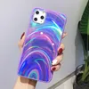 3D Rainbow Glitter Fodral för iPhone 12 Mini 11 Pro Max Samsung S20 Plus Ultra S10 Not 10 20 A10 A71 A51 J6 J8 A11 M30S M21 J4 A7 A6 A20S