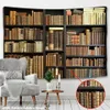 Tapestry retro Magic bookcase tapestry Mysterious library tapestries wall hanging art throw tapestries bedroom living room home 210609