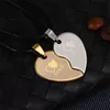 Kreative Herzform Titan Stahl Paar Halskette Set Mode Liebhaber Anhänger Schmuck Valentinstag Gedenkgeschenk