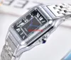 ファッションレディスクエアメンズの女性はステンレス鋼のオートデートアナログメンデザイナー全体の腕時計ギフト284Uを見る
