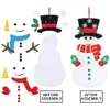 50x100cm DIY sentiu boneco de neve Jogo de natal conjunto Feliz Natal decoração para casa presentes Xmas crianças brinquedos Navidad Ano Novo 2021 201017