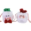 Boże Narodzenie Dekoracje Xmas Dzieci Prezent Cukierki Torby Santa Claus Cartoon Elk Mini Apple Storage Torba Festiwal Party Decor Pack JJA9623