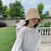 2021hip Hop Panama Cool Summer Women's Bucket Teens Filt Wool Hat Girl Sautumn och Winter Fashion Fur Black Cap