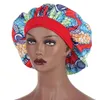 Kadınlar Afrika Desen Baskı Bonnet Başörtüsü Şapka Renkli Gece Uyku Kap Türban Ekstra Büyük Kafa Giyim Bayan Başkanı Wrap Şapka