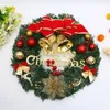 Lindo 30cm/12 polegadas Artificial Christmas Wreath Porta da parte da frente Garland pendurada Ornamentos de casca de bow sell Party show decoração de janela hy0134