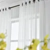 Cortina cortina cortinas brancas sólidas para a sala de estar moderno tule dormitório quarto tratamento de janela draile decoração