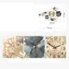 Zegary ścienne nordyckie luksusowe ginkgo liść kutego żelaza el ganek naklejka rzemieślnicza