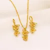 Earrings & Necklace Bangrui 2021 Exquisite Gold Color Flower Cluster Pendant Drop Fashion Jewelry Sets African Gifts