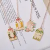 Bookmark 2 sztuk Chiński styl Wishing Blessing Zakładki DIY Decor Wisiorek Książka Klip Błogosławieństwa Chain Metal Biżuteria Strony Biurowe Dostawa