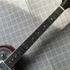 Chitarra elettrica rossa con copertura in ferro, tastiera in palissandro, personalizzabile su richiesta