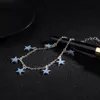 Tobilleras luminosas que brillan descalzas con borlas de estrellas para mujer, sandalias de vacaciones de verano, cadena de pie de playa, pulsera de tobillo Marc22